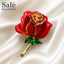 Brooch Crystal Rose Flower