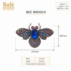 Fuchsia Crystal Bee Brooch