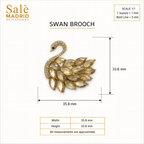 Rainbow Crystal Swan Brooch