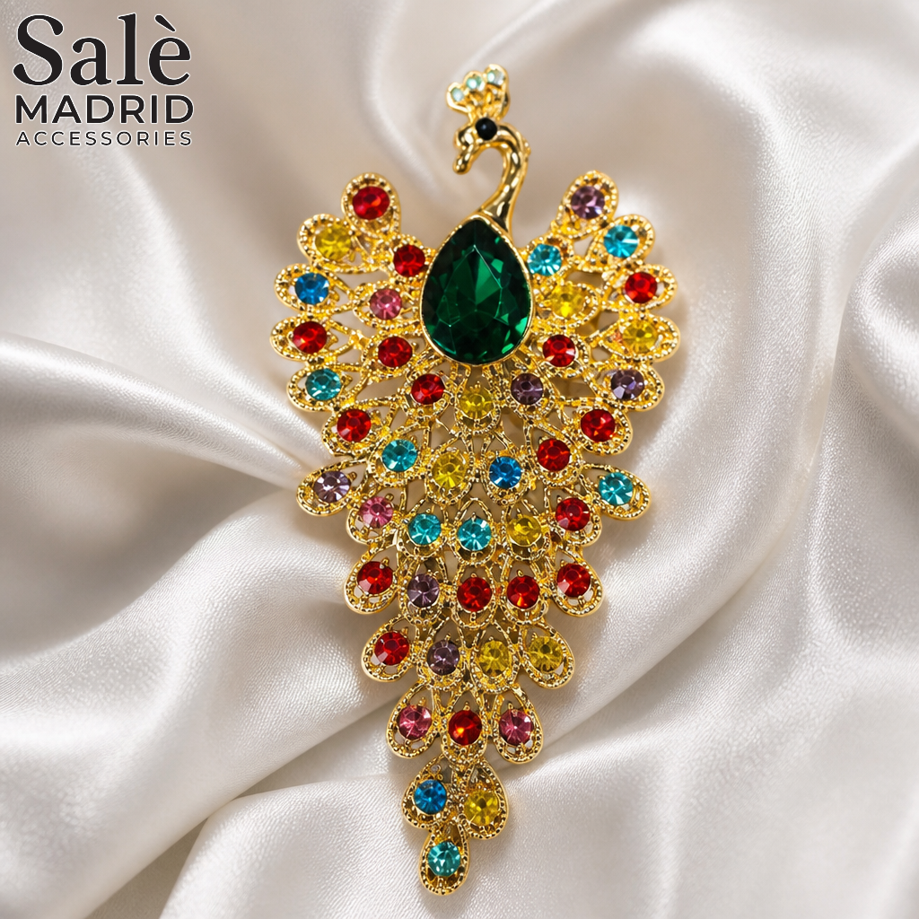Brooch Multicolor Peacock Main image