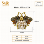 Twin Bee Pearl Cluster Brooch