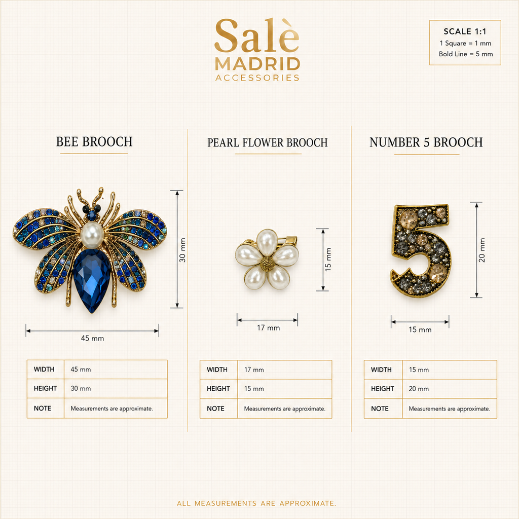Bee, Letter B & Pearl Flower Button Clip Set