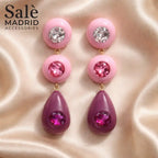 EARRING COLORS PURPLE AND PINK 00862
