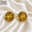 BUTTON CLIPS ROUND GOLD CHAMPAGNE RIVOLI BUTTON