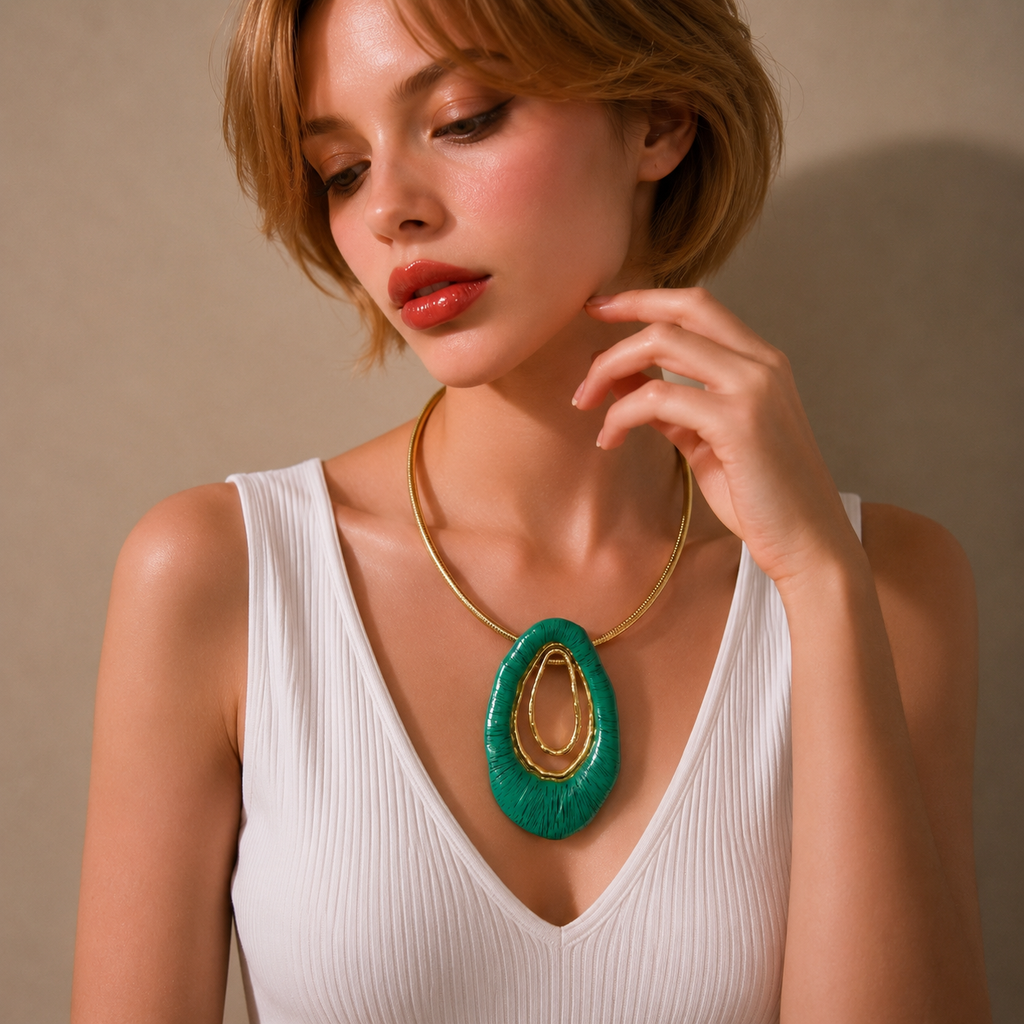 Necklace Medium KC Gold, Choker as Sample