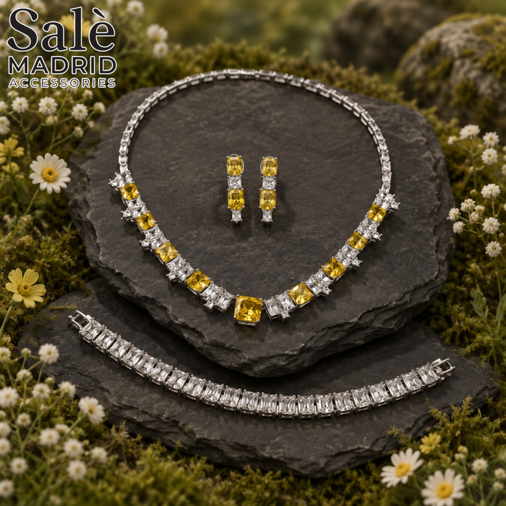 ACCESSORIES SET 3PCS YELLOW WITH SILVER