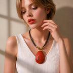 Necklace Medium KC Gold, Short Style: 45CM, Black Line