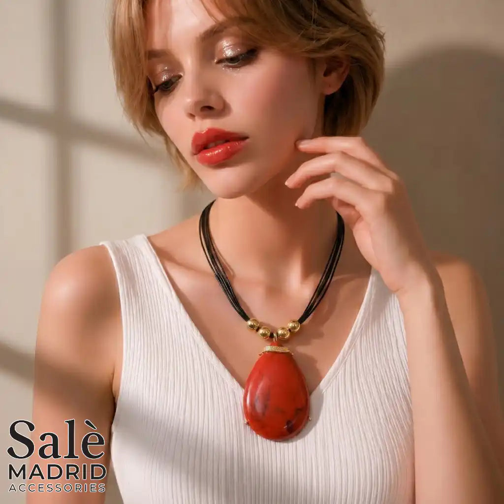 Necklace Medium KC Gold, Short Style: 45CM, Black Line