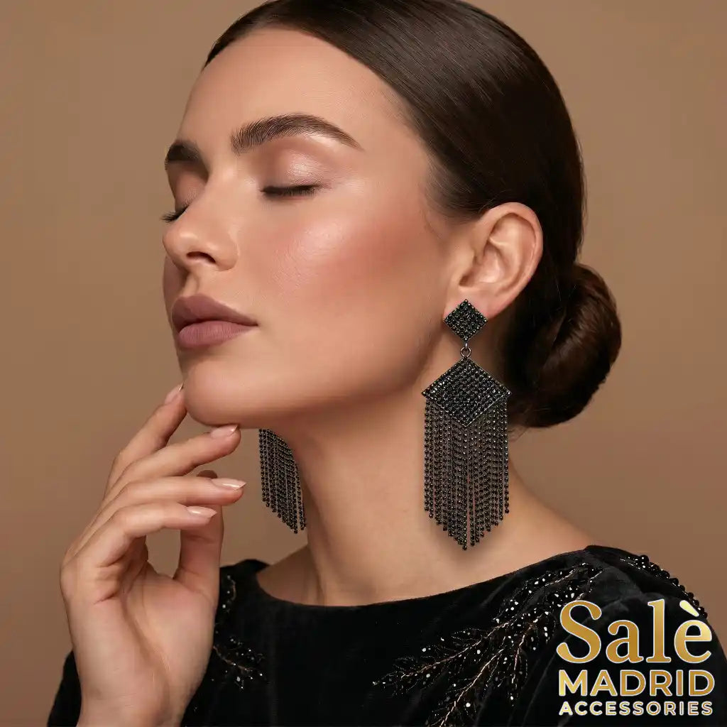 EARRING BLACK 00568