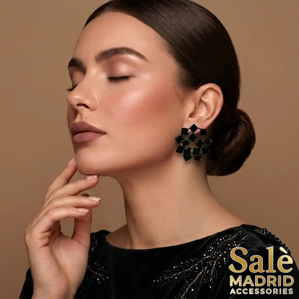 EARRING BLACK 00569