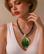 Necklace Sand Gold/6 Black Lines