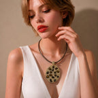 Necklace Medium KC Gold/As Sample Champagne+Black Diamond+As Sample Stone 00123