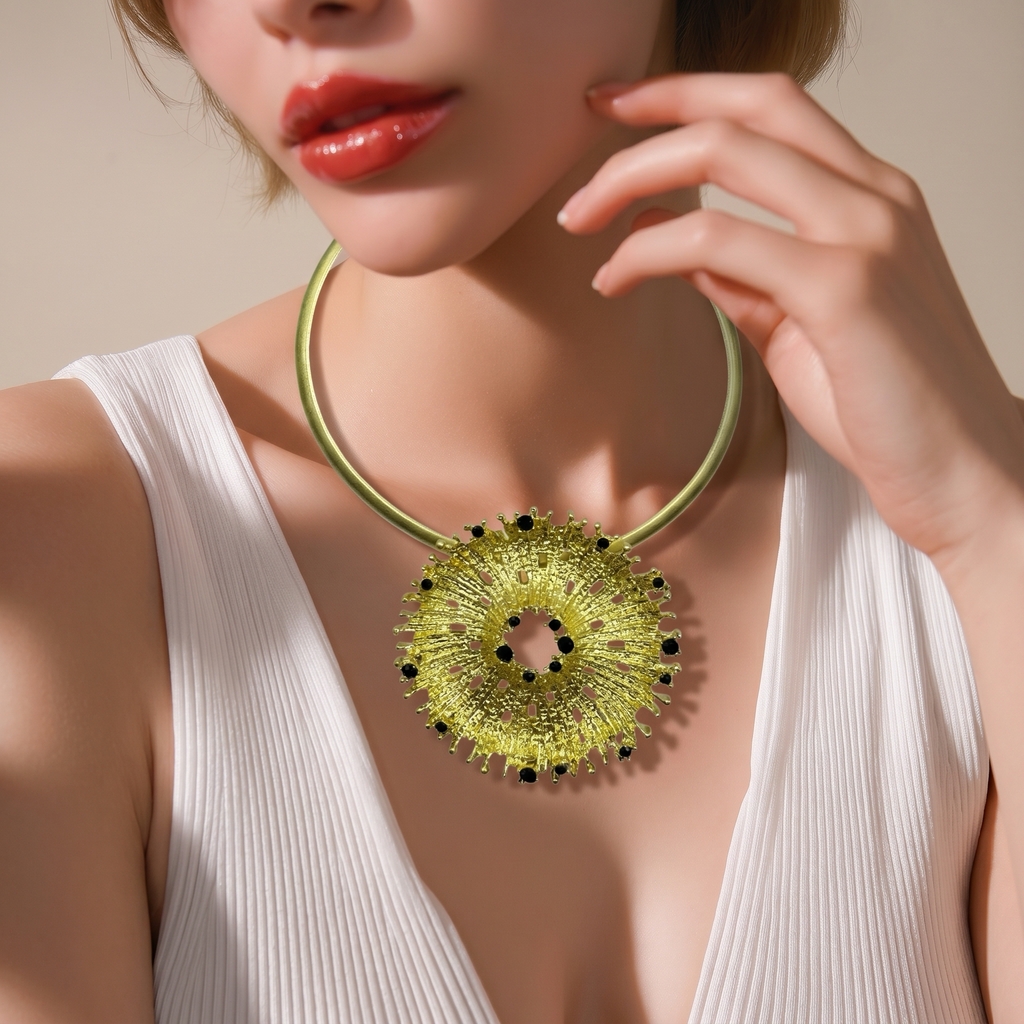 Necklace Sand Gold 1. JS-01 Diamond