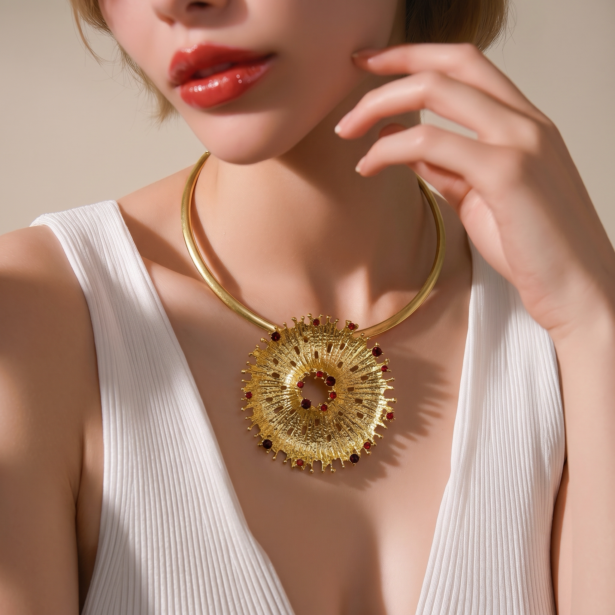 Necklace Sand Gold 1. JS-01 Diamond
