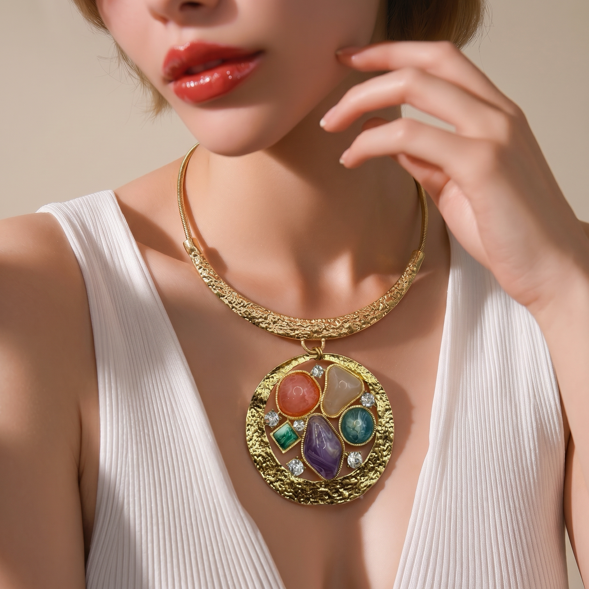 Necklace Sand Gold/As Sample Resin Color 00110
