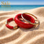 Bracelet set wine red773