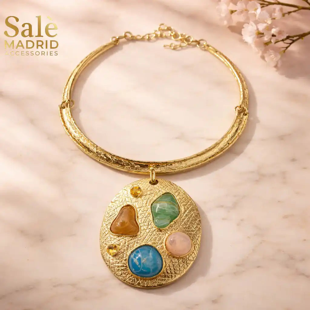 Necklace Sand Gold/As Sample Attached Picture Resin 00109