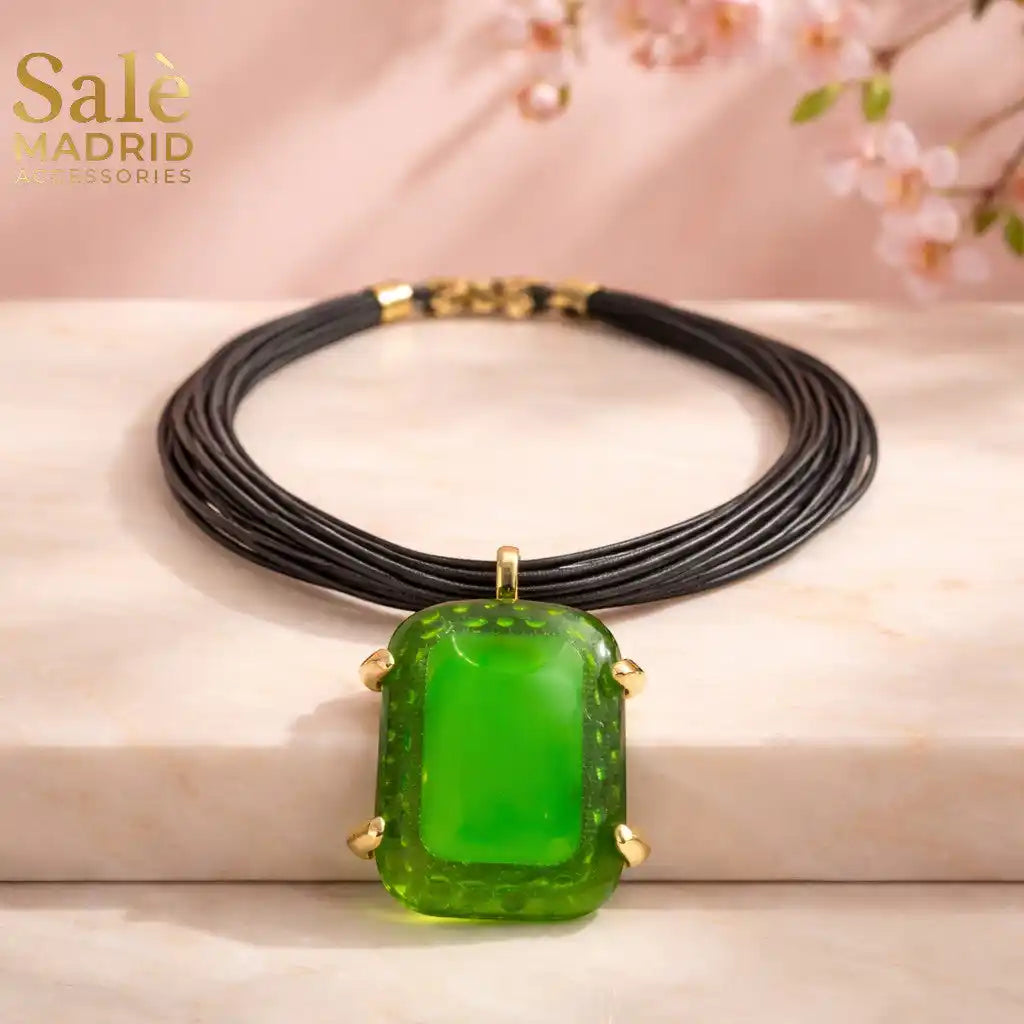 Necklace Medium KC Gold, Multi-strand Wax Cord, Short Style: 45CM