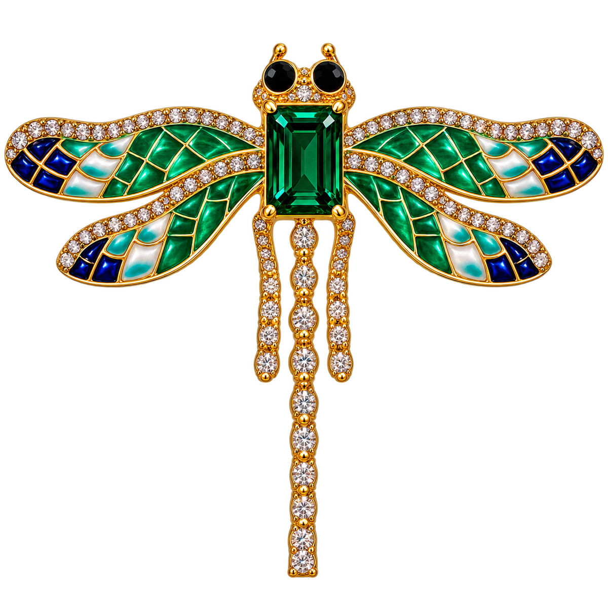 Enamel butterfly brooch