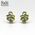 Gold-Tone Sculpted Petal Cluster Earrings