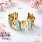 Bracelet gold and blue