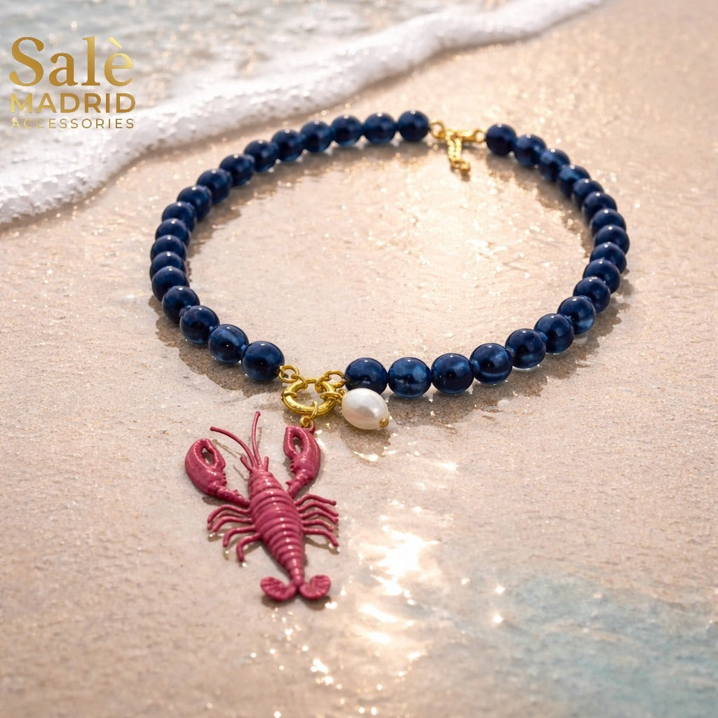 NECKLACE SCORPION PURPLE 00863