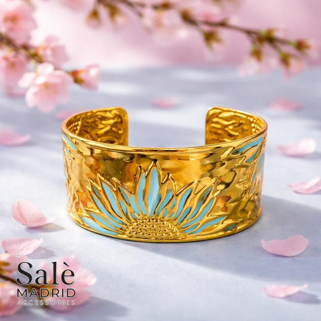 Bracelet gold flower Main image