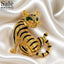 BROOCH  GOLD TIGER CAT