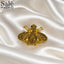 BROOCH FULL CHAMPAGNE CRYSTAL BEE