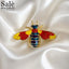 BROOCH MULTICOLOR ENAMEL RAINBOW BEE