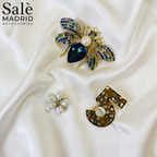 Bee, Letter B & Pearl Flower Button Clip Set