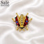 Brooch Ladybug Red 3D Color Stones