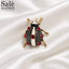 Brooch Beetle Ladybug Red Dots Gold