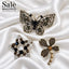 Brooch Set Butterfly Gray + Star Navy Pearl + Dragonfly Brown