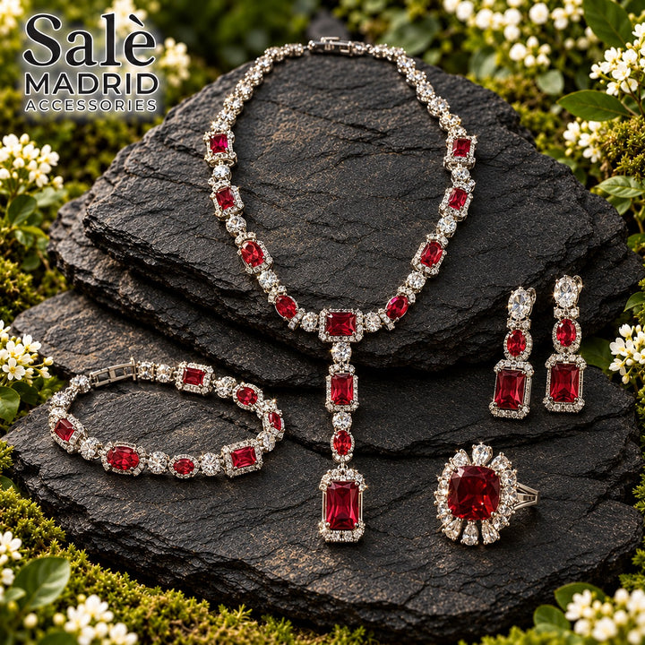ACCESSORIES SET 3PCS PINK & SILVER