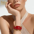 Bracelet set wine red773