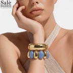 Bracelet set gold and blue 00769