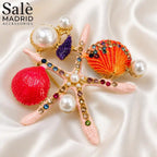 BROOCH STARFISH & SEASHELLS