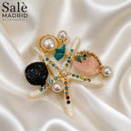BROOCH STARFISH & SEASHELLS