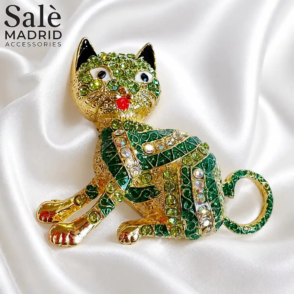 BROOCH STRIPED CAT