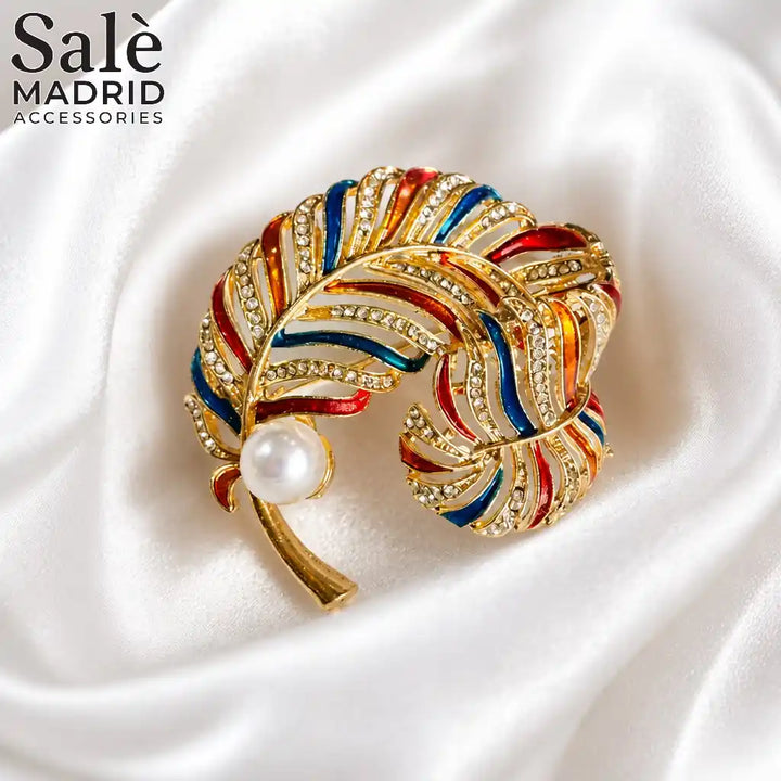 BROOCH TROPICAL LEAF