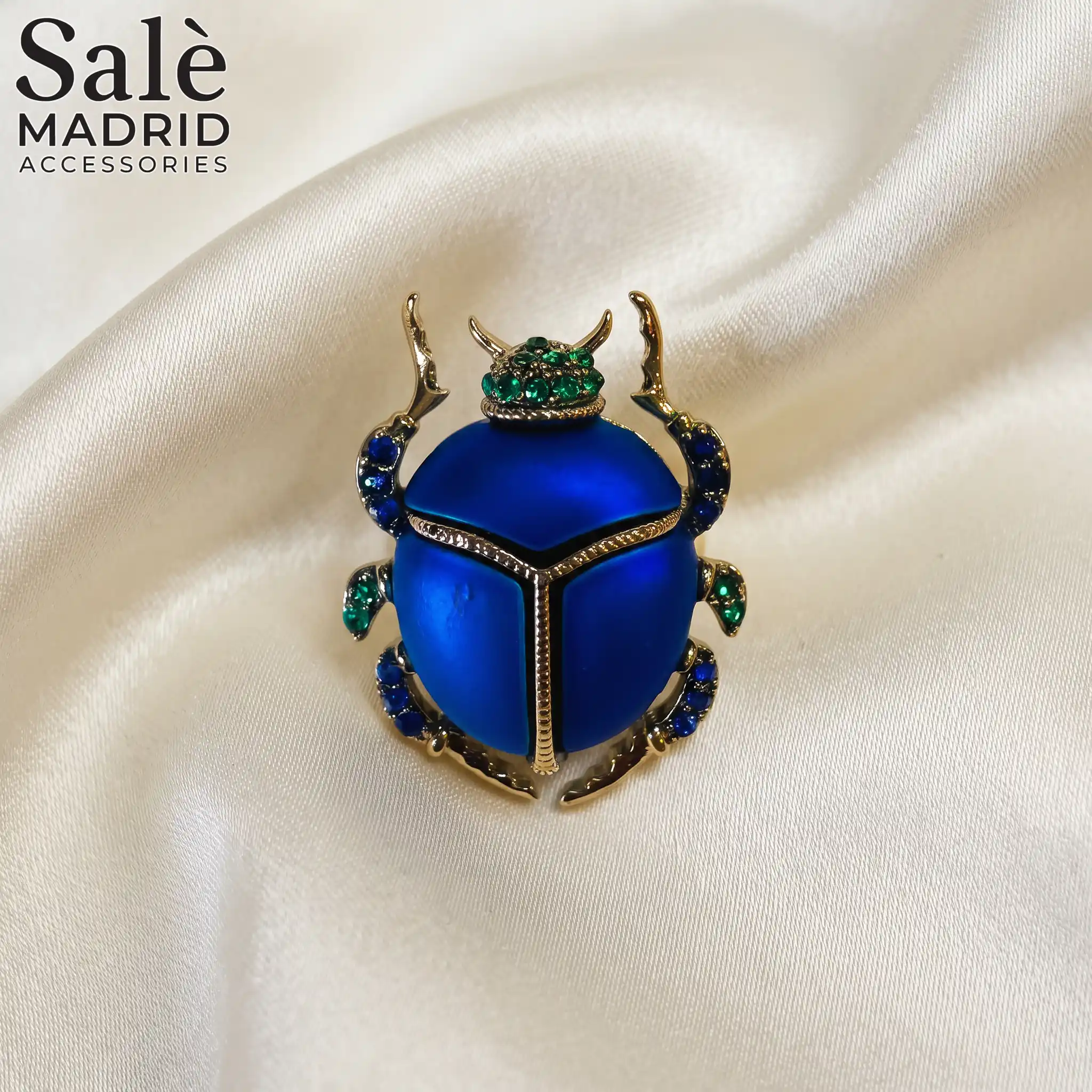 BROOCH ENAMEL SCARAB BEETLE Main image