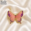 Emerald Enamel Butterfly Brooch