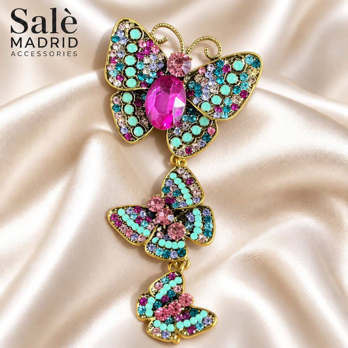 SET 3 BROOCH BUTTERFLY