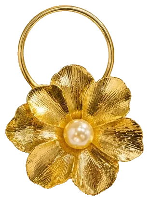Flower Hoop Pearl earring