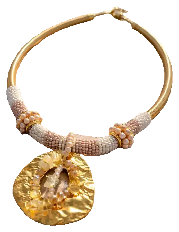 Molten Halo Beach necklace