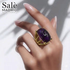 Elastic Line Ring Medium KC Gold 1