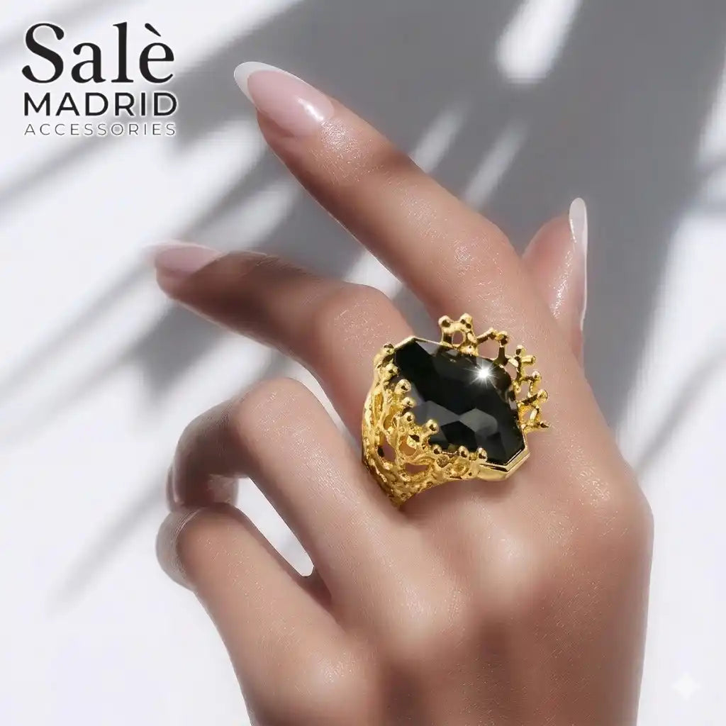 Elastic Line Ring Medium KC Gold