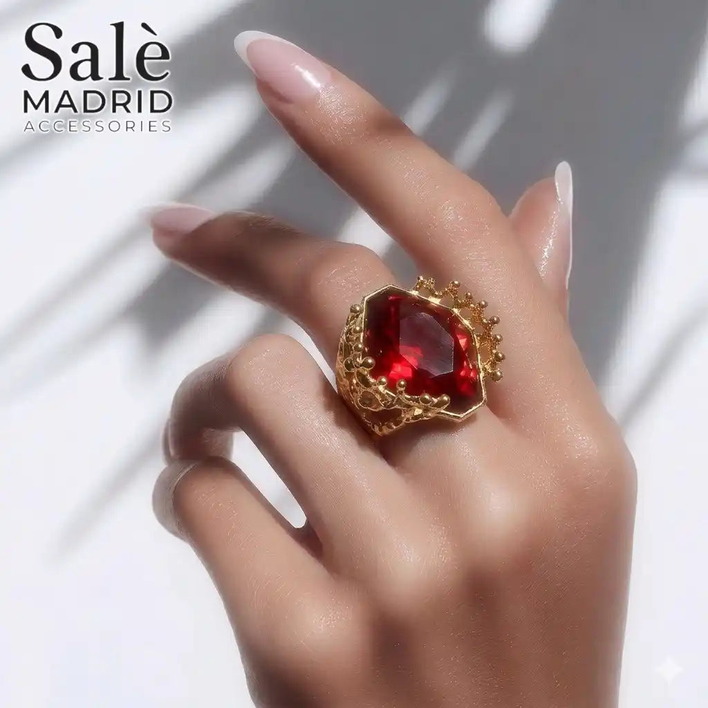 Elastic Line Ring Medium KC Gold