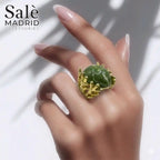 Elastic Line Ring Medium KC Gold